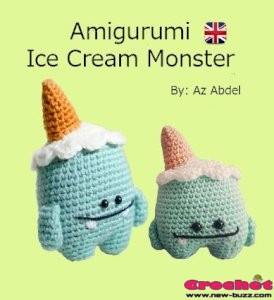 Crochet Amigurumi Ice Cream Monster
