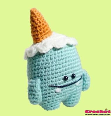 Crochet Amigurumi Ice Cream Monster